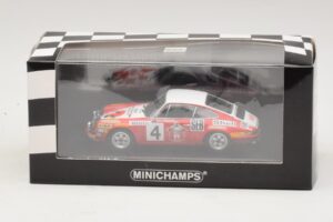 Porsche 911 S #4 G. Larrousse / J-C. Perramond 2nd Place Rally Monte Carlo 1972 Minichamps 1:43 400726804 Diecast - image 4 of 4