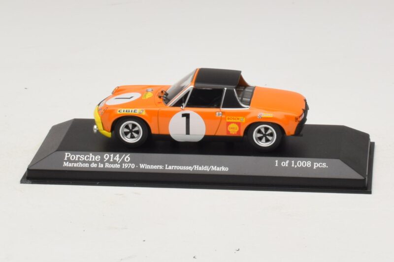 Porsche 914/6 #1 G. Larrousse / H. Marko Winners Marathon de la Route 1970 Minichamps 1:43 Porsche 914/6 #1 G. Larrousse / H. Marko Winners Marathon de la Route 1970 Minichamps 1:43 400706501 Diecast
