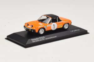 Porsche 914/6 #1 G. Larrousse / J-C. Perramond Rally Monte Carlo 1971 Minichamps 1:43 400716501 Diecast - image 2 of 4