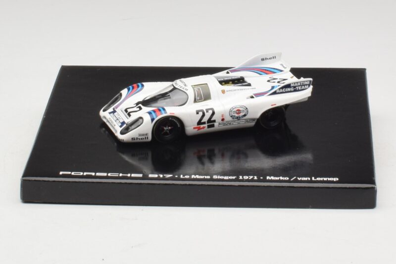 Porsche 917K #22 H. Marko / G. van Lennep Martini Racing 24 Hours of Le Mans Winner 1971 Cassette Edition Minichamps 1:43 WAP