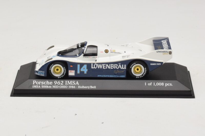 Porsche 962 IMSA #14 A. Holbert / D. Bell Mid-Ohio 500km 1986 Minichamps 1:43 400866514 Diecast