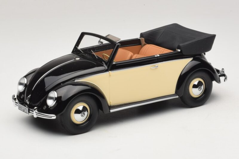 Volkswagen Beetle Convertible Black Cream Minichamps 1:18 Volkswagen Beetle Convertible Black Cream Minichamps 1:18 107054131 Resin