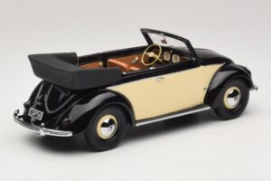 Volkswagen Beetle Convertible Black Cream Minichamps 1:18 107054131 Resin - image 2 of 6