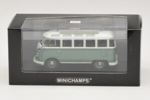 Volkswagen T1 Samba Bus Turquoise Blue White Minichamps 1:43 430052306 Diecast - image 4 of 4