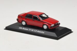 Alfa Romeo 75 V6 3.0 America Red Maxichamps 1:43 940120461 Diecast - image 3 of 5