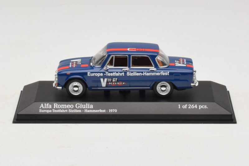 Alfa Romeo Giulia Europa-Testfahrt Sizilien-Hammerfest Minichamps 1:43 Alfa Romeo Giulia Europa-Testfahrt Sizilien-Hammerfest Minichamps 1:43 400120905 Diecast