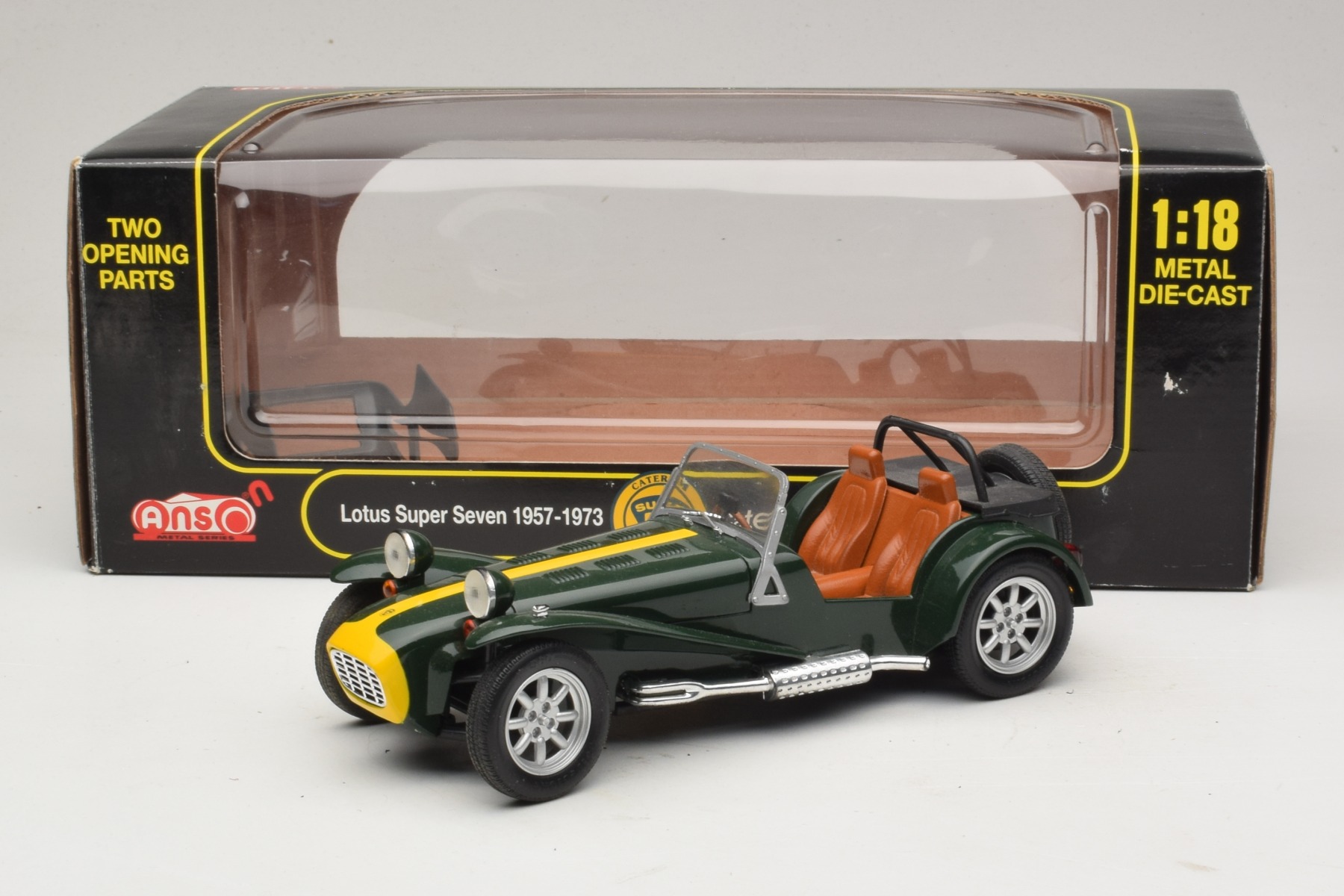 Anson Caterham Super Seven 1:18 Diecast Green