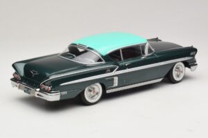 Chevrolet Bel Air Impala Coupe Dark Green Metallic & Green KK-Scale 1:18 KKDC181594 Diecast - image 2 of 6
