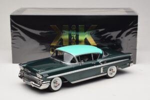 Chevrolet Bel Air Impala Coupe Dark Green Metallic & Green KK-Scale 1:18 KKDC181594 Diecast - image 6 of 6