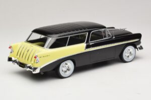 Chevrolet Bel Air Nomad Custom Black & Light Yellow KK-Scale 1:18 KKDC181293 Diecast - image 2 of 6