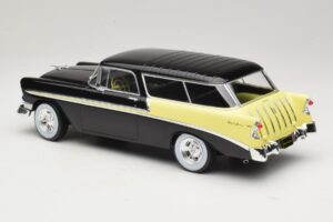 Chevrolet Bel Air Nomad Custom Black & Light Yellow KK-Scale 1:18 KKDC181293 Diecast - image 5 of 6