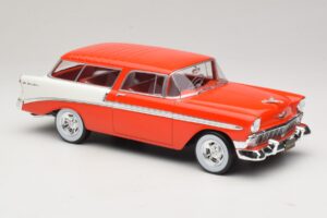 Chevrolet Bel Air Nomad Custom Light Red & White KK-Scale 1:18 KKDC181291 Diecast - image 4 of 6
