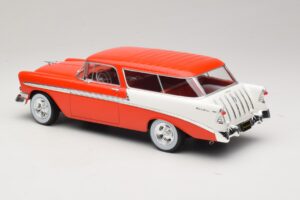Chevrolet Bel Air Nomad Custom Light Red & White KK-Scale 1:18 KKDC181291 Diecast - image 5 of 6