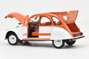 Citroen 2CV Spot Orange & White Norev 1:18 181473 Diecast - image 3 of 3