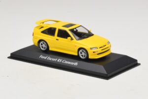 Ford Escort RS Cosworth Yellow Maxichamps 1:43 940082101 Diecast - image 3 of 5