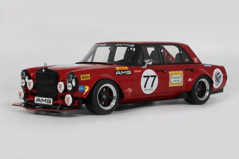 Mercedes 300 SEL W109 Red Pig S-Klub C63 S Mars Red GT Spirit 1:18 GT584 Resin