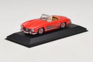 Mercedes 300 SL W198 Red With Brown Interior Minichamps 1:43 MB009 Diecast - image 2 of 5