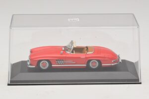 Mercedes 300 SL W198 Red With Brown Interior Minichamps 1:43 MB009 Diecast - image 4 of 5