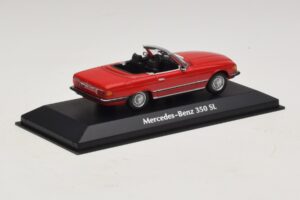 Mercedes 350 SL R107 Red Maxichamps 1:43 940033432 Diecast - image 2 of 5