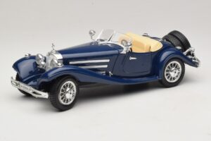 Mercedes 500K Roadster Blue Bburago 1:20 3070 Diecast