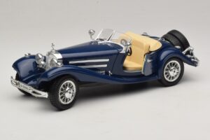 Mercedes 500K Roadster Blue Bburago 1:20 3070 Diecast - image 2 of 8