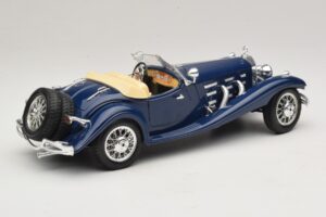 Mercedes 500K Roadster Blue Bburago 1:20 3070 Diecast - image 3 of 8
