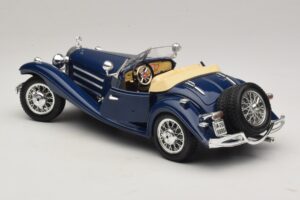 Mercedes 500K Roadster Blue Bburago 1:20 3070 Diecast - image 5 of 8