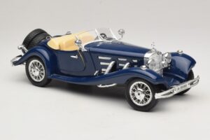 Mercedes 500K Roadster Blue Bburago 1:20 3070 Diecast - image 6 of 8