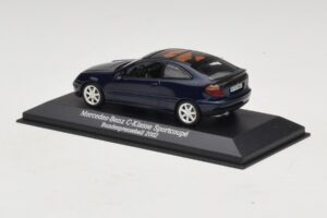 Mercedes C-Class Sportscoupe CL203 Blue Metallic Bundespressball Minichamps 1:43 MB010 Diecast - image 3 of 5