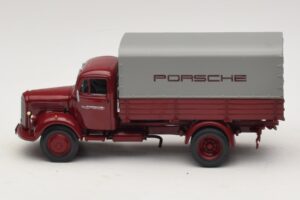 Mercedes L3500 Flatbed Porsche Minichamps 1:43 439350027 Diecast - image 3 of 7