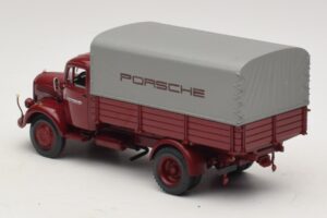 Mercedes L3500 Flatbed Porsche Minichamps 1:43 439350027 Diecast - image 5 of 7