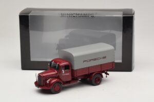 Mercedes L3500 Flatbed Porsche Minichamps 1:43 439350027 Diecast - image 7 of 7
