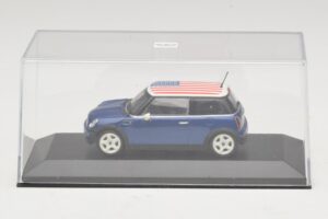 Mini Cooper S R53 Blue With American Flag Minichamps 1:43 MINI014 Diecast - image 4 of 5