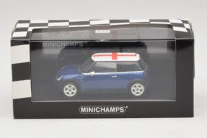 Mini Cooper S R53 Blue With English Flag Minichamps 1:43 MINI012 Diecast - image 5 of 5