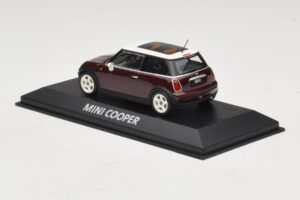 Mini Cooper S R53 Dark Red With Panoramic Roof Minichamps 1:43 MINI019 Diecast - image 3 of 4