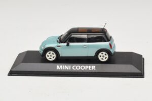 Mini Cooper S R53 Light Blue Metallic With Black Roof Minichamps 1:43 MINI030 Diecast