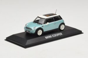 Mini Cooper S R53 Light Blue Metallic With Panoramic Roof Minichamps 1:43 MINI018 Diecast - image 2 of 4