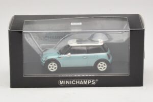 Mini Cooper S R53 Light Blue Metallic With Panoramic Roof Minichamps 1:43 MINI018 Diecast - image 4 of 4