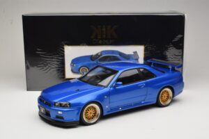 Nissan Skyline GT-R R34 V-Spec II Blue Metallic BBS Wheels KK-Scale 1:12 KKDC120211-2 Diecast - image 8 of 8