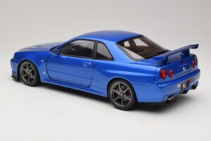 Nissan Skyline GT-R R34 V-Spec II Blue Metallic OEM Wheels KK-Scale 1:12 KKDC120211-1 Diecast - image 7 of 8