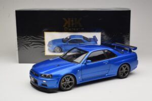 Nissan Skyline GT-R R34 V-Spec II Blue Metallic OEM Wheels KK-Scale 1:12 KKDC120211-1 Diecast - image 8 of 8
