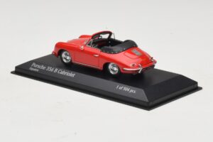 Porsche 356 B Cabriolet Red Minichamps 1:43 400064331 Diecast - image 3 of 5