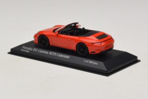 Porsche 911 991.1 Carrera 4 GTS Cabriolet Orange Minichamps 1:43 410067331 Diecast - image 3 of 5