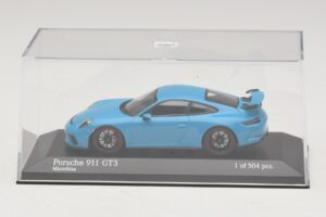 Porsche 911 991.1 GT3 Blue Minichamps 1:43 410066022 Diecast - image 4 of 5