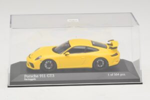 Porsche 911 991.1 GT3 Yellow Minichamps 1:43 410066020 Diecast - image 4 of 5