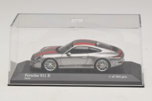Porsche 911 991.1 R Silver With Orange Stripes Minichamps 1:43 410066222 Diecast - image 4 of 5