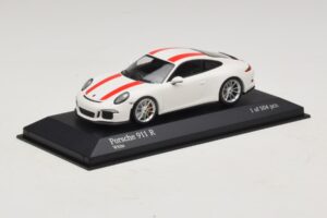 Porsche 911 991.1 R White With Red Stripes Minichamps 1:43 410066220 Diecast - image 3 of 6