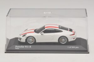 Porsche 911 991.1 R White With Red Stripes Minichamps 1:43 410066220 Diecast - image 5 of 6