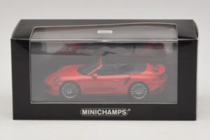Porsche 911 991.1 Turbo S Cabriolet Red Minichamps 1:43 410067180 Diecast - image 5 of 5