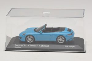 Porsche 911 991.2 Carrera 4 Cabriolet Blue Minichamps 1:43 410067232 Diecast - image 4 of 5